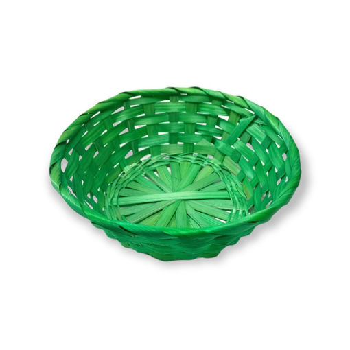 Picture of ROUND BASKET GREEN D22.5CM